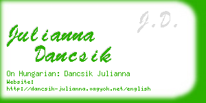 julianna dancsik business card